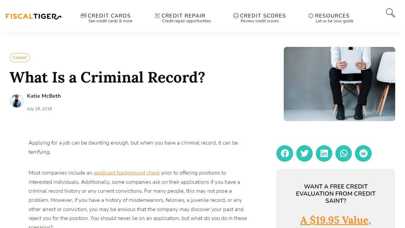 What is a Criminal Record? | Criminal Background Checks | Fiscal Tiger